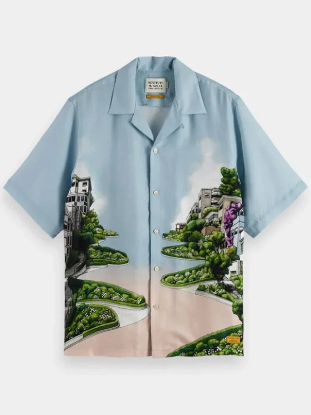 NWT Scotch & Soda Amsterdam Relaxed-Fit Tencel Shirt